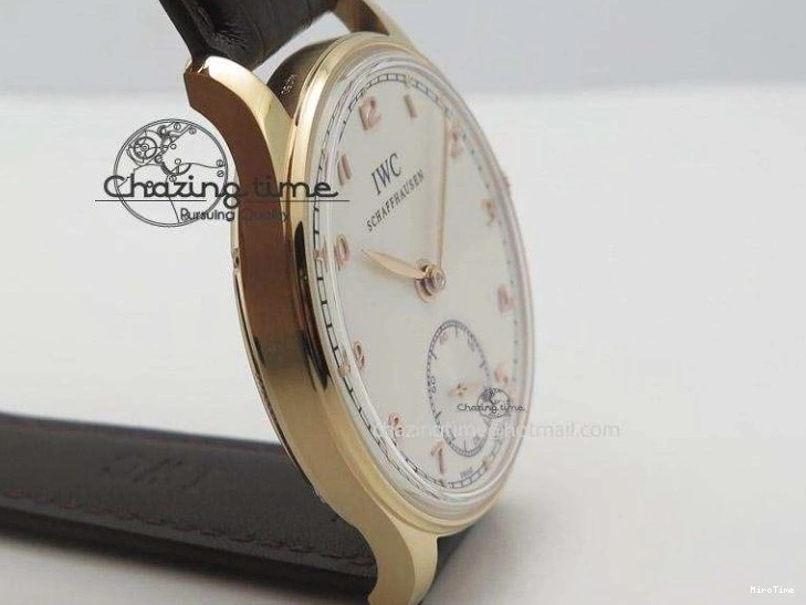 MIROTIME 0325 Compact Portuguese IW545409 RG ZF 1:1 Best Edition White Dial On Brown Leather Strap A 7336